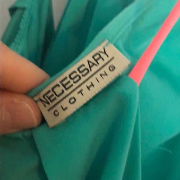 Gently used mint green with coral straps dress. - Picture 5 of 5